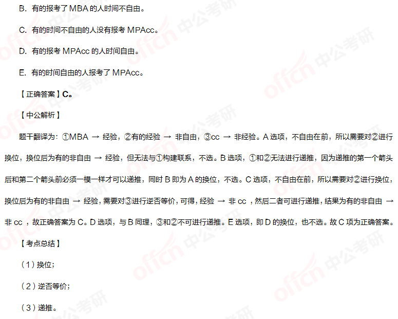 考研管综逻辑备考 管综逻辑换位推理